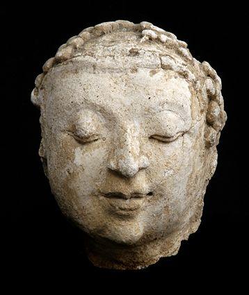 Appraisal: THAI STUCCO BUDDHA HEAD in Provenance Property from the collection