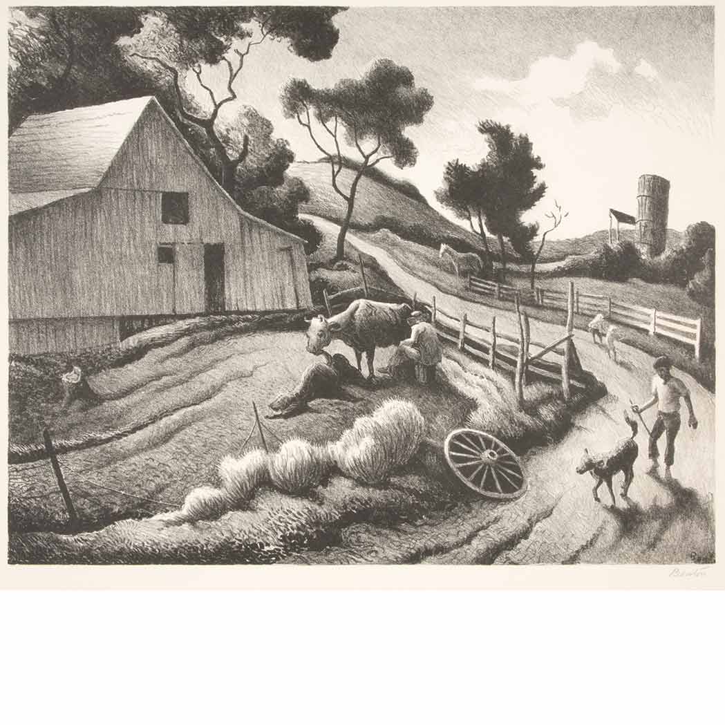 Appraisal: Thomas Hart Benton - THE BENTON FARM FATH Lithograph signed