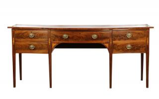 Appraisal: English Walnut Sheraton Style Sideboard th C English th century