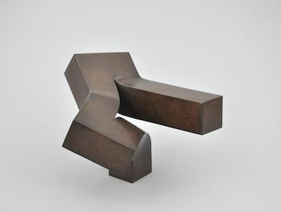 Appraisal: Clement Meadmore Australian - Abstraction Bronze with brown patina signed