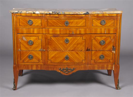 Appraisal: A Louis XVI Style Parquetry and Gilt Metal Mounted Commode