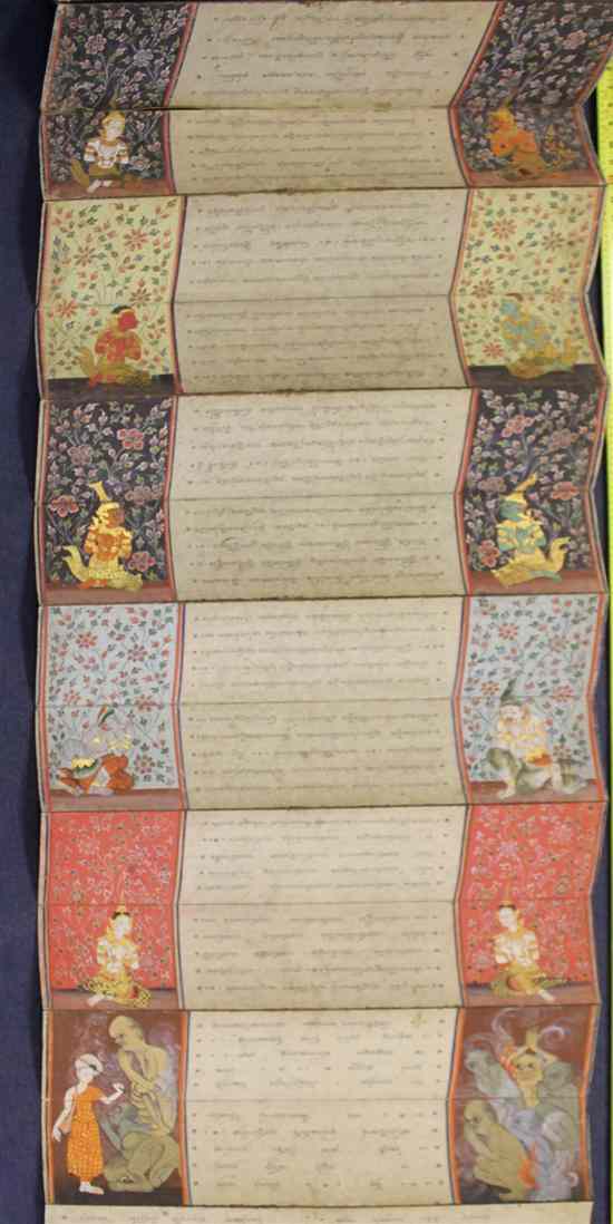 Appraisal: A th century Thai prayer book contained in a gilt