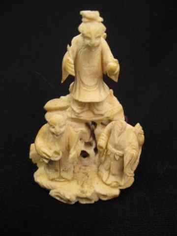 Appraisal: Chinese Carved Ivory Statue figures one lacks head ''