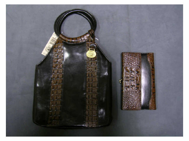 Appraisal: Brahmin Leather Works Paula - Black Tuscan Collection handbag and