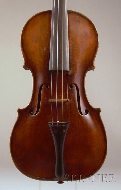 Appraisal: Violin c labeled JACOBUS STAINER length of one-piece back in