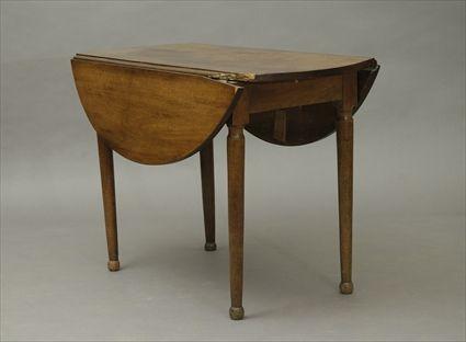 Appraisal: French Provincial Walnut Drop-Leaf Table x x in