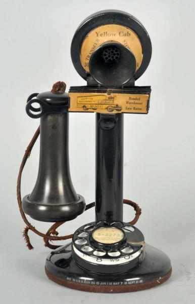 Appraisal: Western Electric Dial Candlestick Telephone Circa Black brass Marked cup