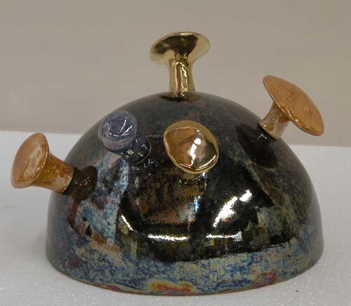 Appraisal: Eccentric Sculpture lustreware on Ceramic Caplan Jerry x x In