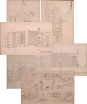 Appraisal: Grouping of Architectural Prints of Moreland Courts This grouping of