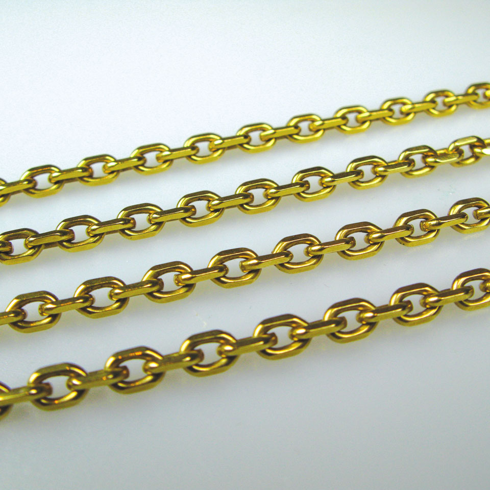 Appraisal: k yellow gold Naval link chain length in cm g