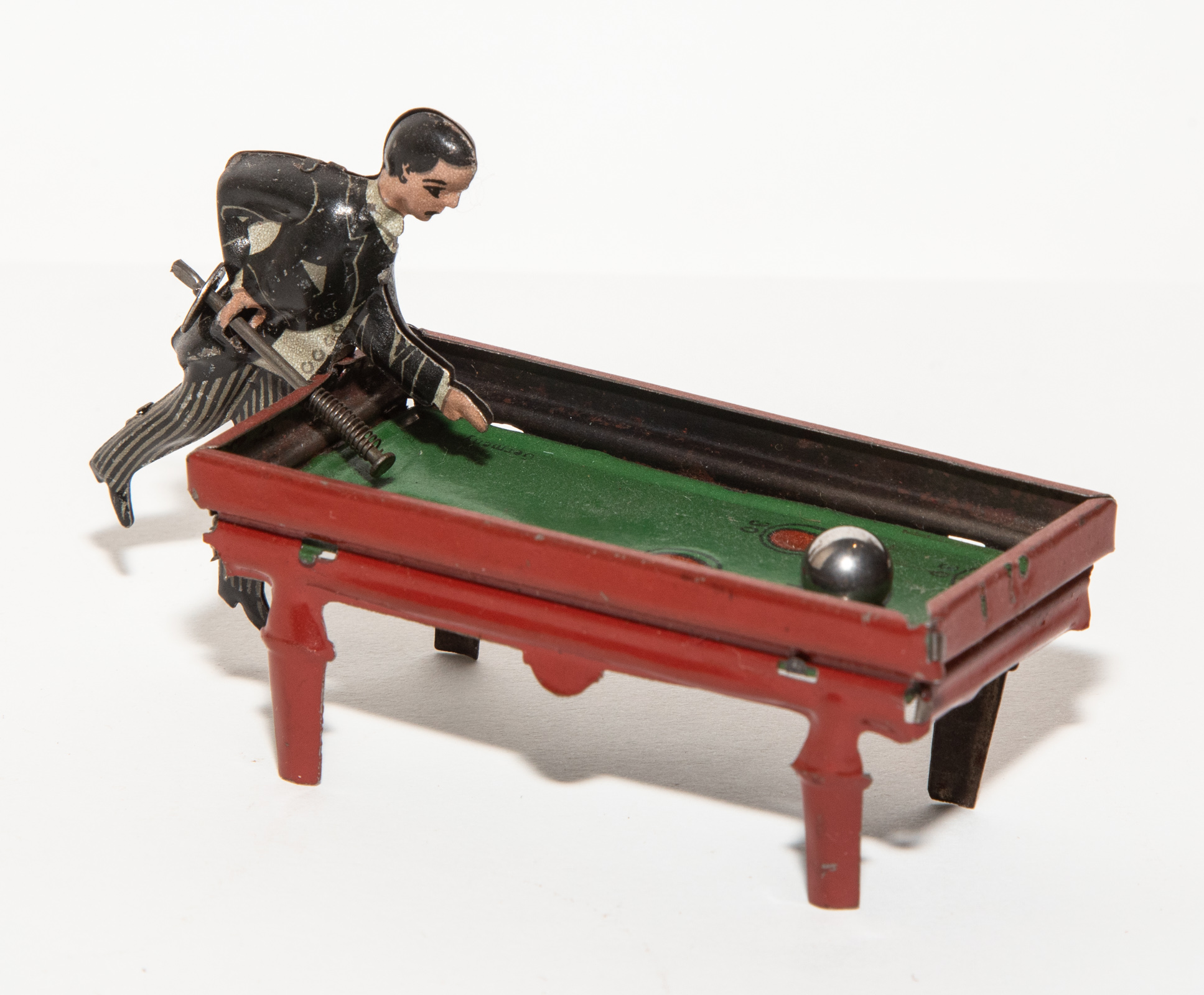 Appraisal: KELLERMANN BILLIARD PLAYER PENNY TOY Circa in W