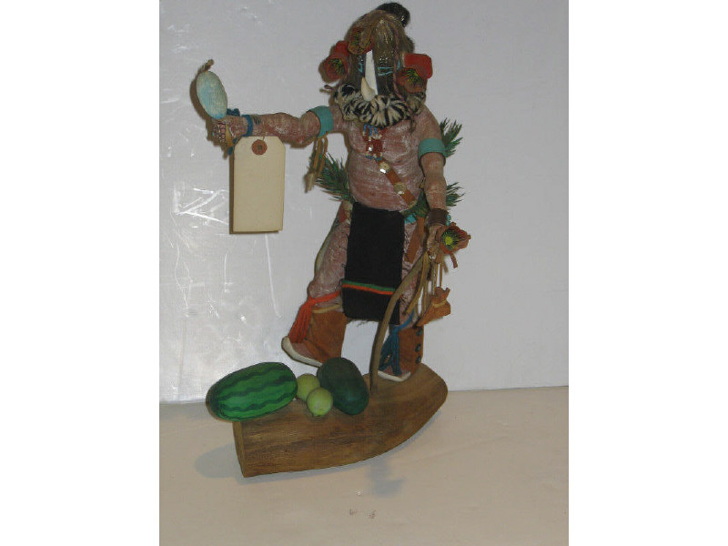 Appraisal: HOPI KOKOPLLLI KACHINA DOLL English translation Hump-Backed Flute Player phalic