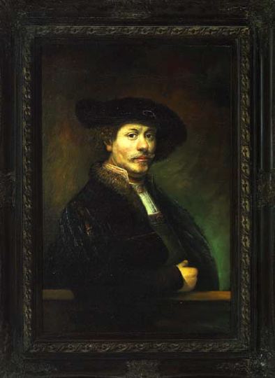 Appraisal: After Rembrandt Van Rijn Dutch - Self-Portrait oil on canvas