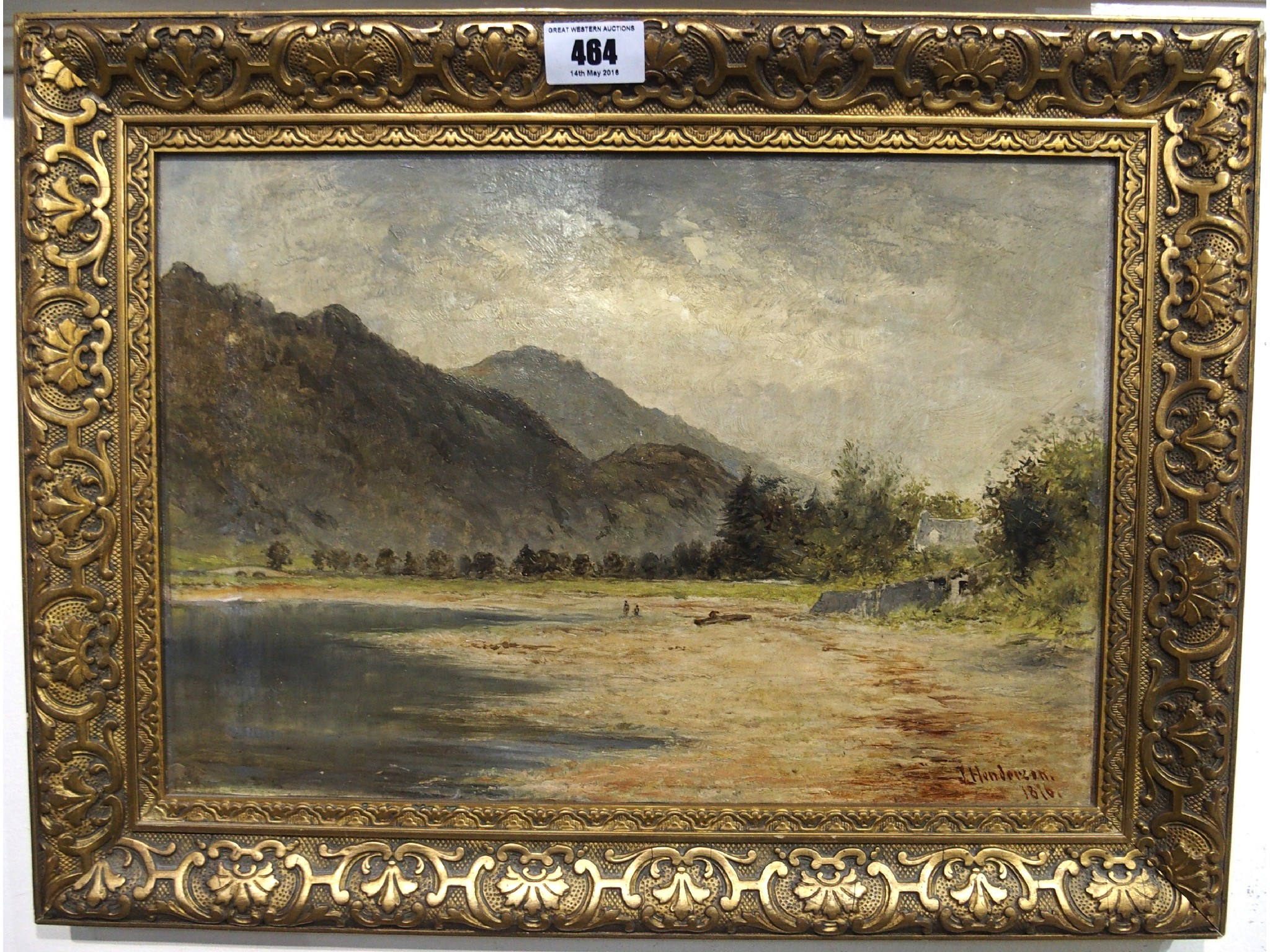 Appraisal: JOSEPH HENDERSON Lochside signed and dated oil on canvas