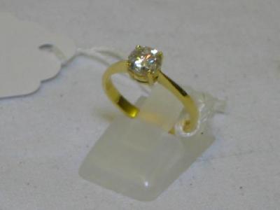 Appraisal: A SOLITAIRE DIAMOND RING the brilliant cut stone approximately cts