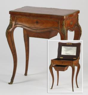 Appraisal: French satinwood dressing table th c Late th century Louis