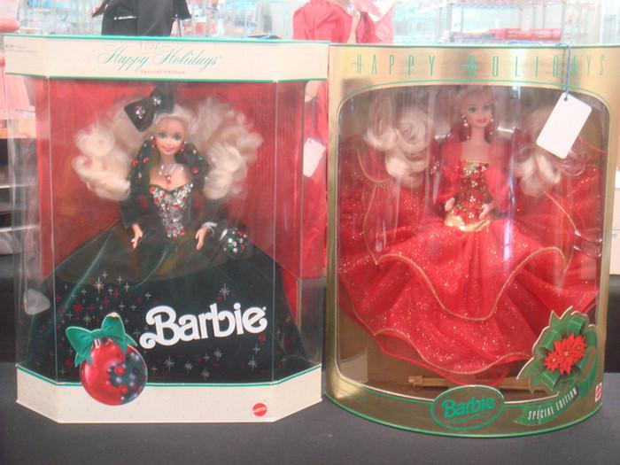 Appraisal: Holiday barbie Dolls All mint in original boxes some boxes