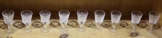 Appraisal: One shelf of Waterford crystal sherry glasses One shelf of