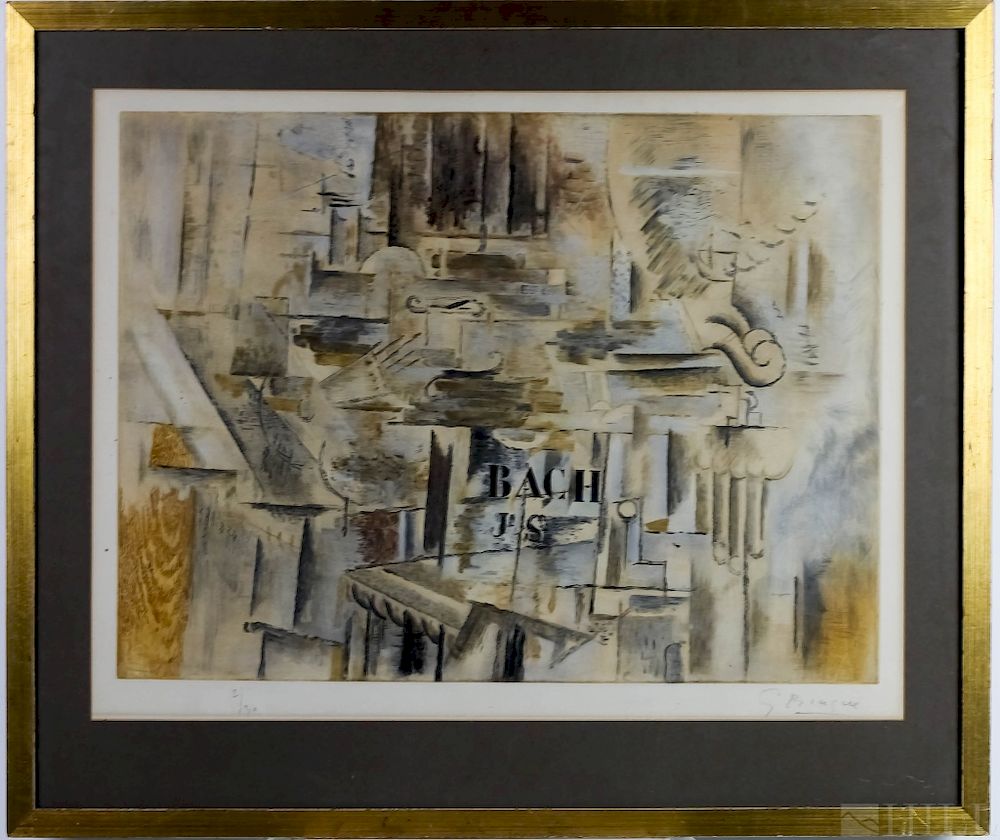 Appraisal: Georges Braque - Abstract BACH Lithograph Georges Braque French -