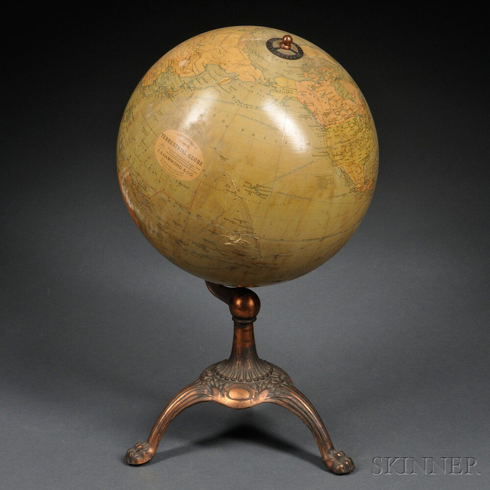 Appraisal: C S Hammond Co -inch Terrestrial Globe th century twelve