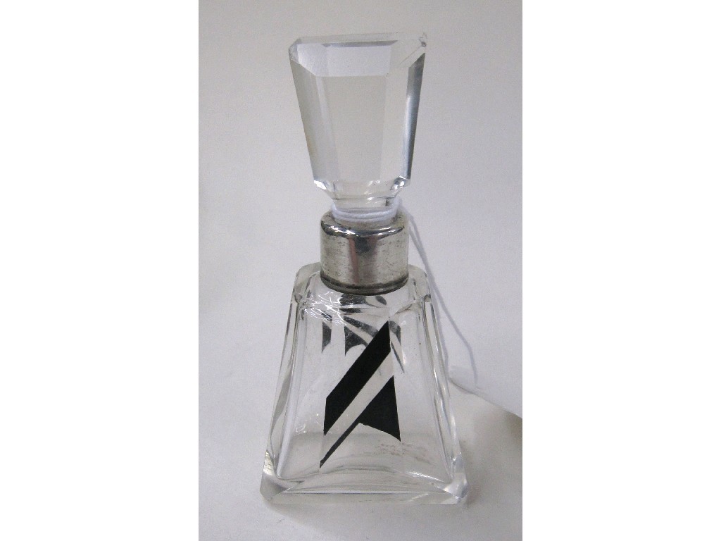 Appraisal: Art Deco silver mounted scent bottle