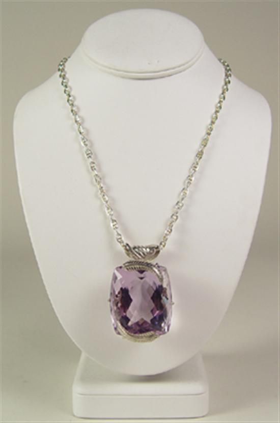 Appraisal: Rose of France Amethyst Necklace K Rose of France Amethyst