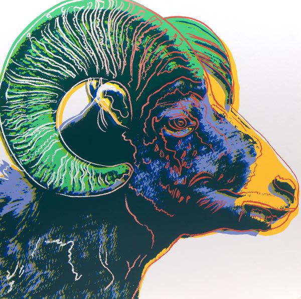 Appraisal: AFTER ANDY WARHOL AMERICAN - x Bighorn Ram from the