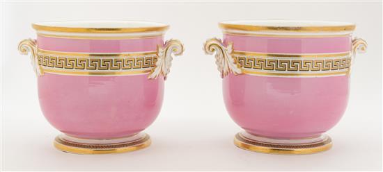 Appraisal: Sale Lot A Pair of Paris Porcelain Cache Pots each