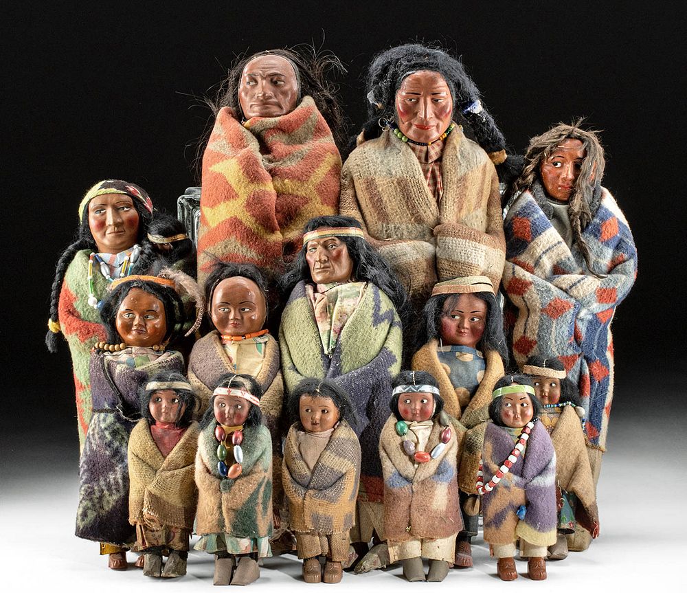 Appraisal: Vintage Native American Dolls - Skookum New World America California