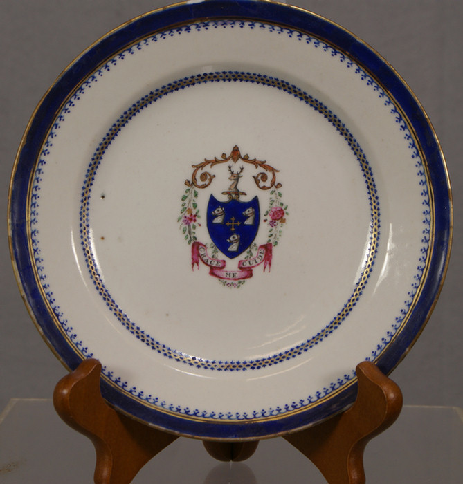 Appraisal: Chinese Export small plate - d Arms of Forbes c