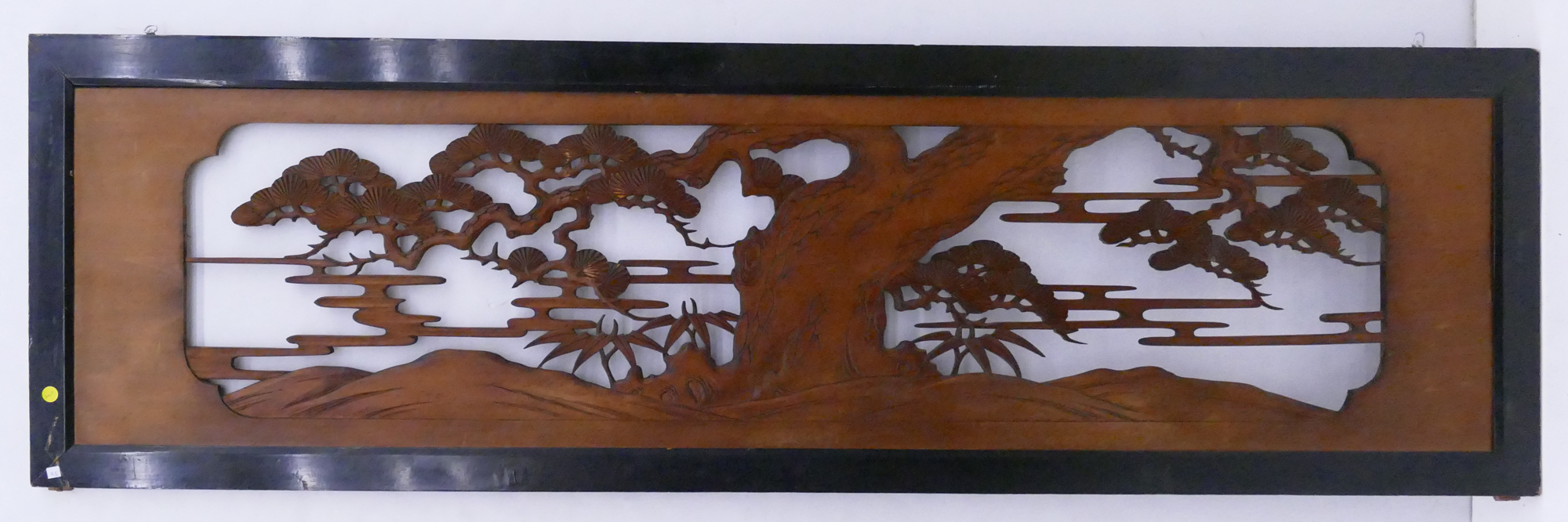 Appraisal: Large Japanese Ranma Transom Pine Tree Panel- Some Chipping -