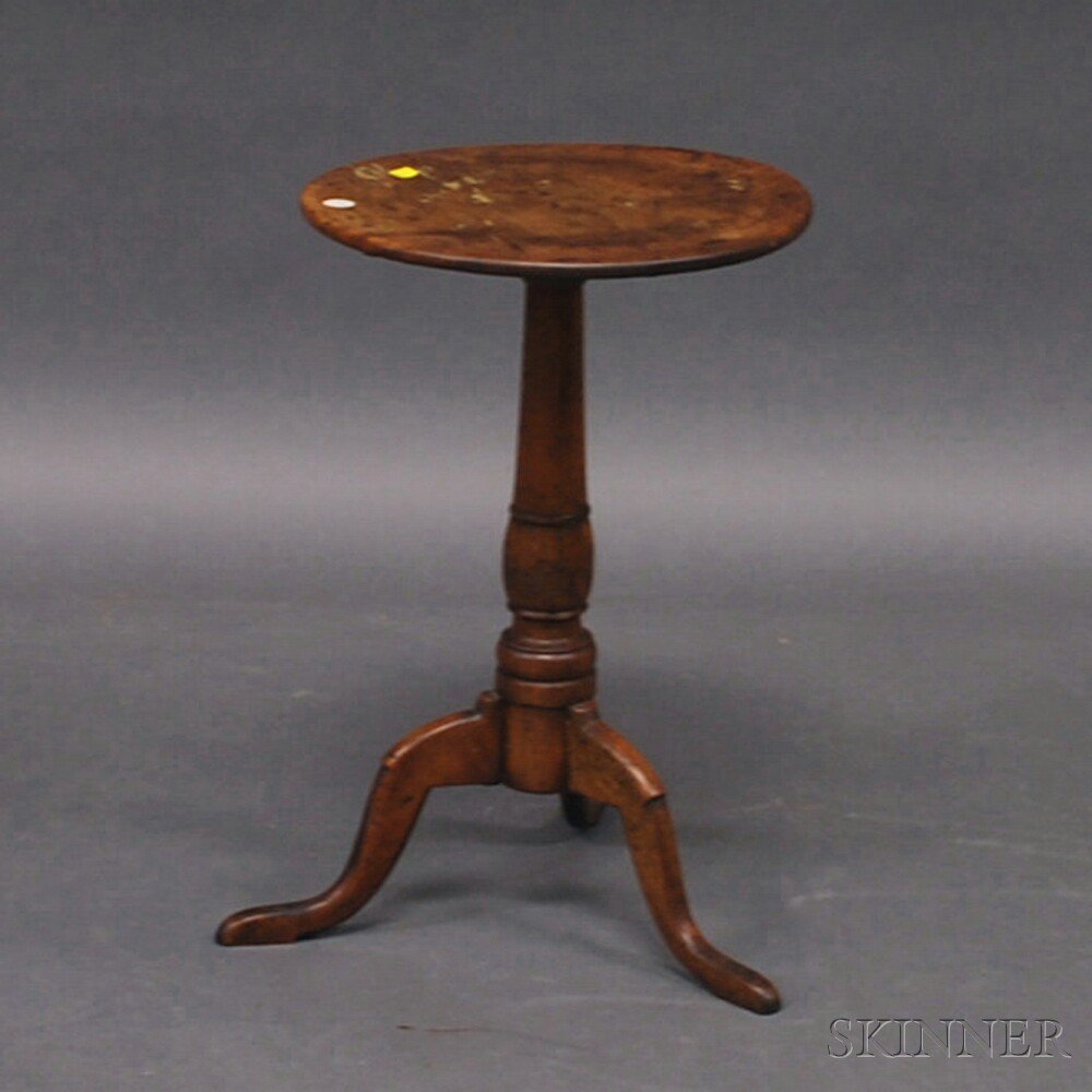 Appraisal: Queen Anne Walnut Candlestand England mid- th century the circular