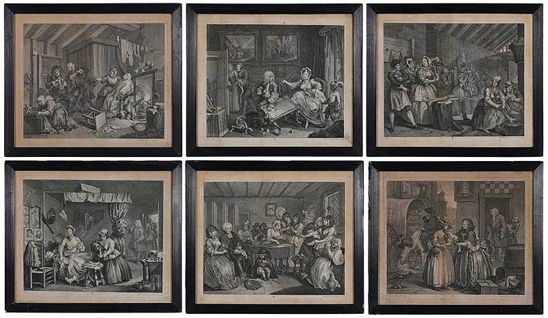 Appraisal: William Hogarth British - A Harlot's Progress P state IV