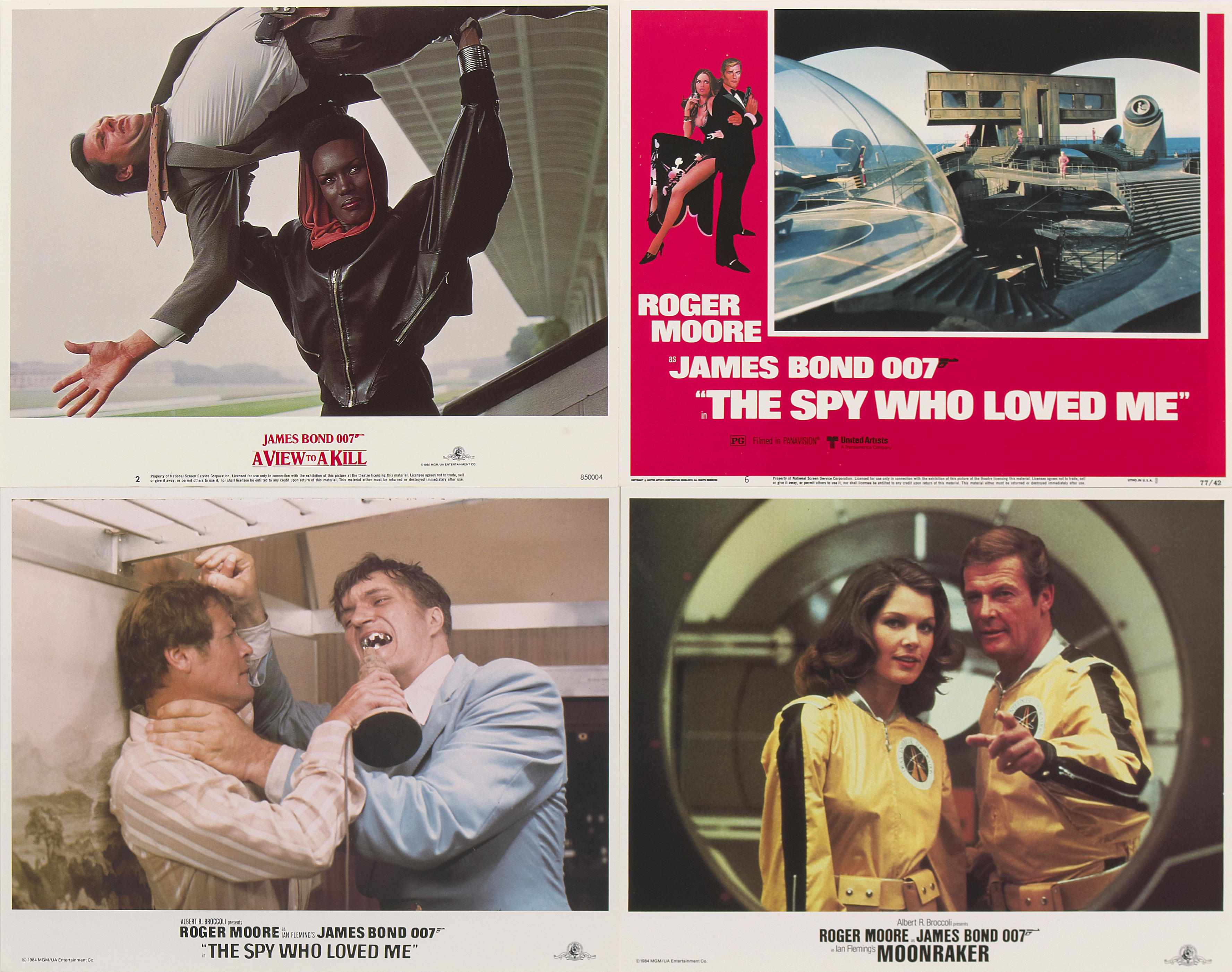 Appraisal: James Bond lobby cards - A group of lobby cards