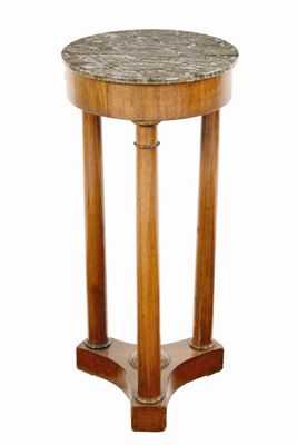 Appraisal: A th century French mahogany bowl stand the later marble