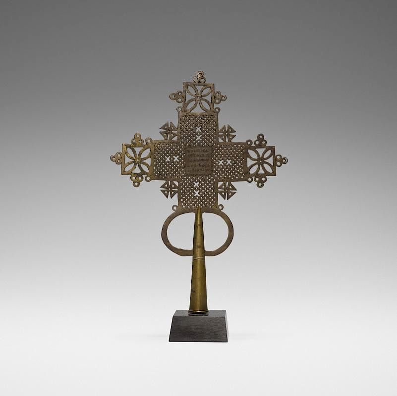 Appraisal: Ethiopian Coptic processional cross Ethiopian Coptic processional cross th century