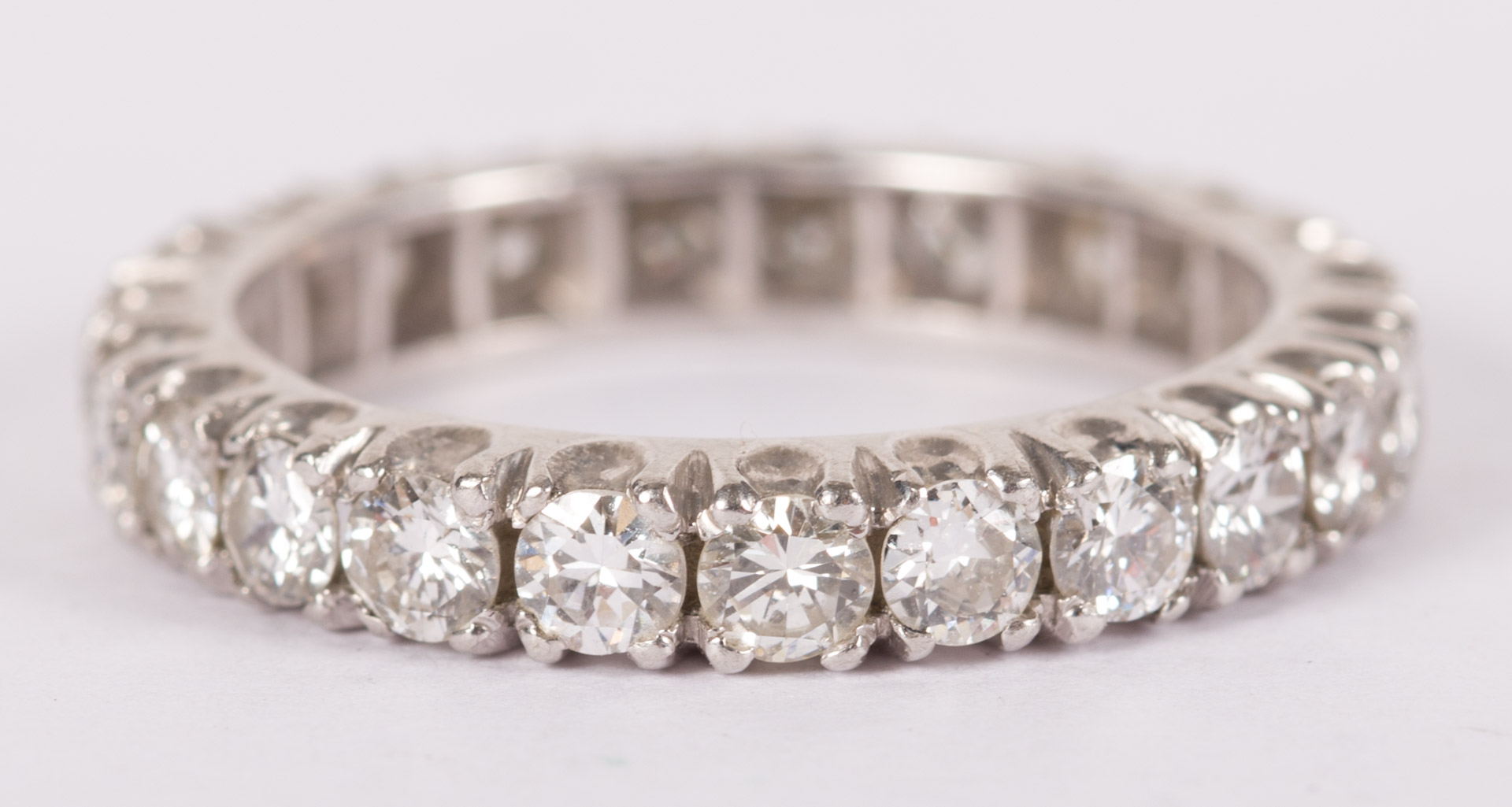 Appraisal: A Platinum Diamond Eternity Band platinum and diamond eternity wedding