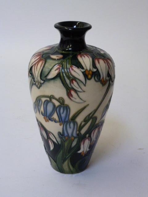 Appraisal: A MOORCROFT POTTERY VASE of ovoid form tube lined and