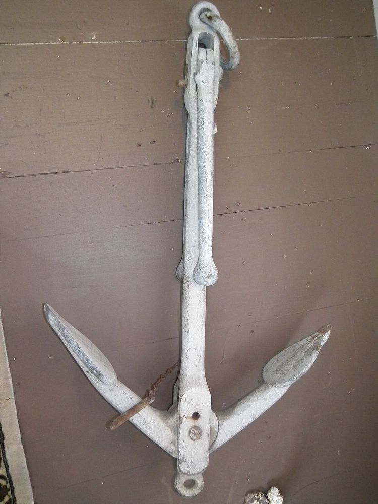 Appraisal: LARGE SHIP ANCHOR Large steel or iron ship's anchor with