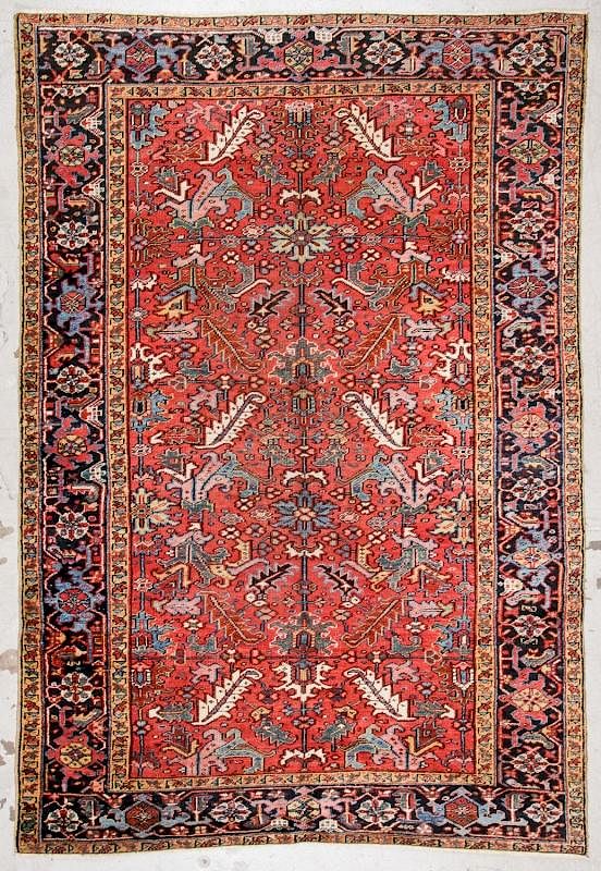 Appraisal: Antique Heriz Rug Persia ' '' x ' Antique Heriz