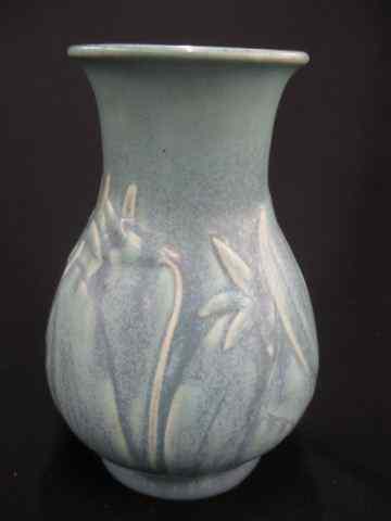 Appraisal: Rookwood Art Pottery Vase blue raisedfloral design - '' shape