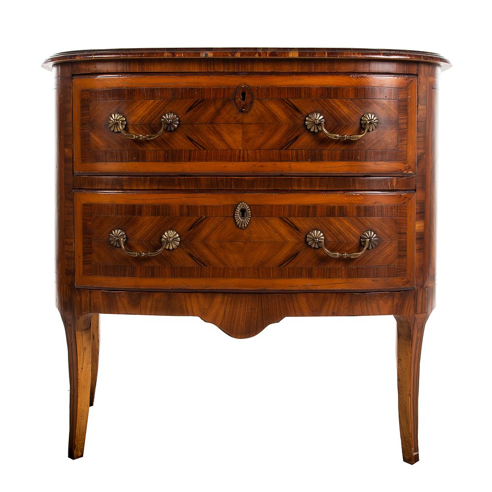 Appraisal: Alfonso Marina Banded Rosewood Commode With shaped front having two