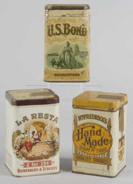 Appraisal: Lot of Cigar Tins Description Includes US Bond with paint