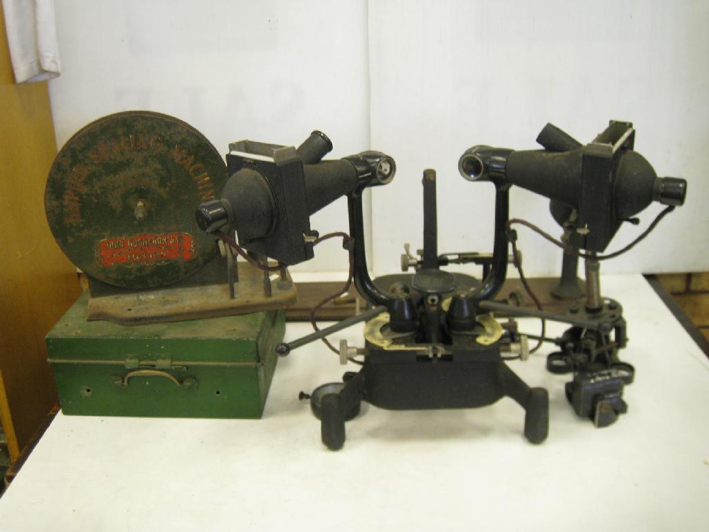 Appraisal: The Synoptophone and accessories and Empire Sealing Machine etc