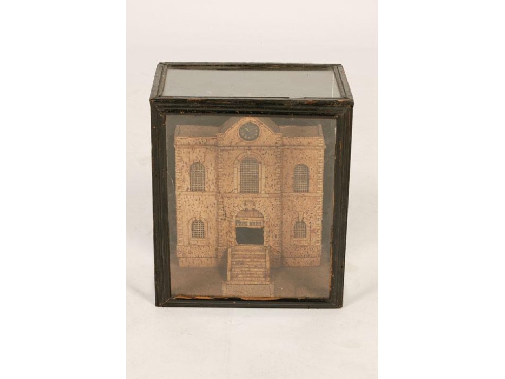 Appraisal: A GEORGE III STYLE CORK ARCHITECTURAL MODEL OF A HOUSE