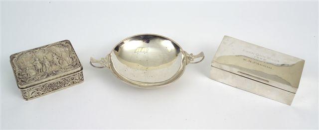 Appraisal: ARTS CRAFTS SILVER PORRINGER DEAKIN FRANCIS BIRMINGHAM the plain bowl