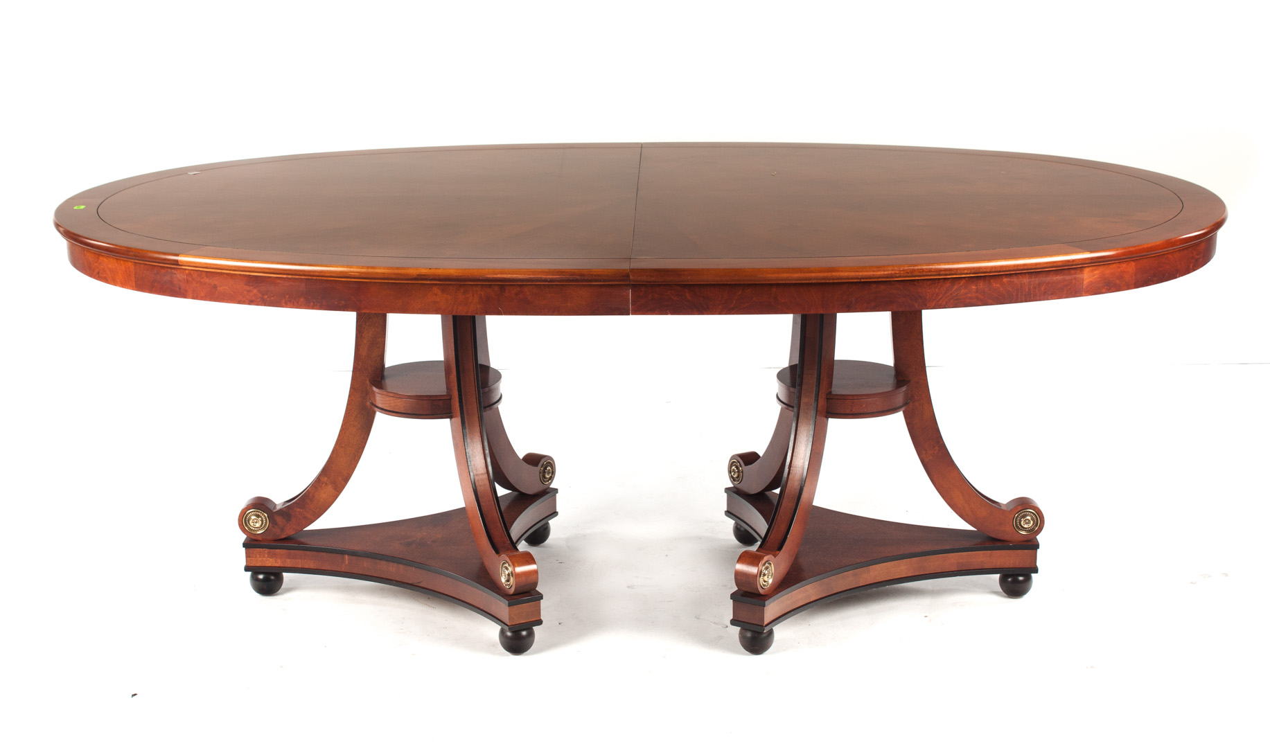 Appraisal: Biedermeier style dining table Century Capuan Collection double pedestal base