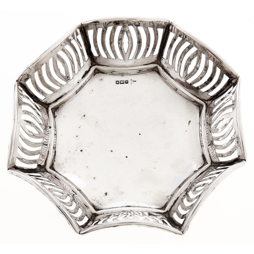 Appraisal: A George V pierced silver sweetmeat dish on four feet