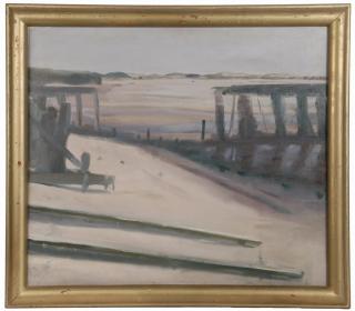 Appraisal: PHILIP CECIL MALICOAT MA IN - Broken Pier oil on