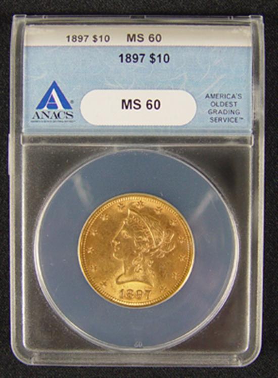 Appraisal: Liberty Gold Coin ANACS certified and graded MS